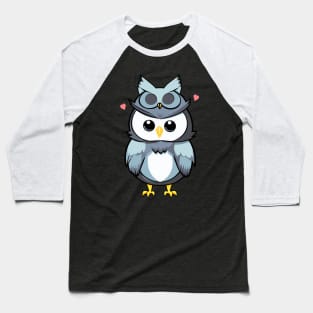 Kawaii Owl with owl costume Baseball T-Shirt